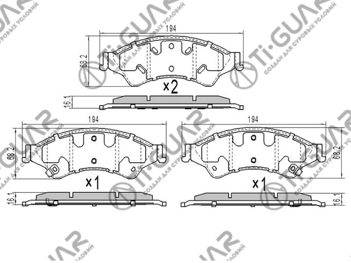 Тормозные колодки TG-5125/PN51001* Ti·GUAR Тормозные колодки TG-5125/PN51001* Ti·GUAR