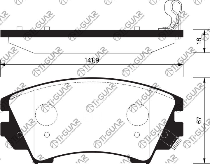 Тормозные колодки TG-1783/PN34002* Ti·GUAR Тормозные колодки TG-1783/PN34002* Ti·GUAR